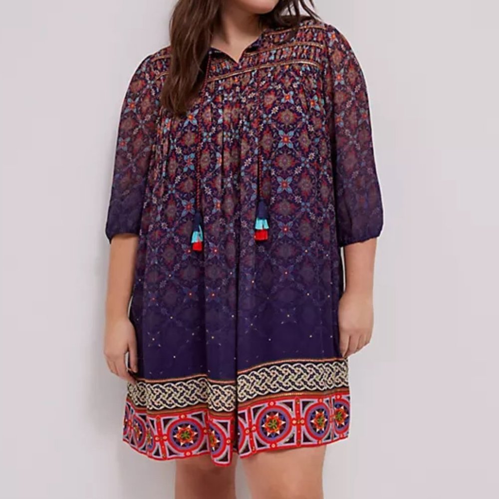 Anthropologie TANVI KEDIA, Corinna Beaded Tunic Dress, NWT